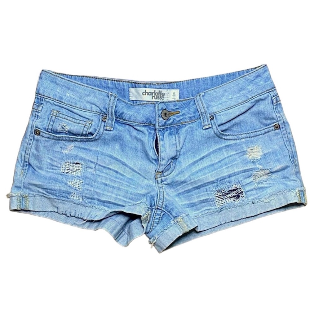 Charlotte Russe Distressed Jean Shorts Size 0